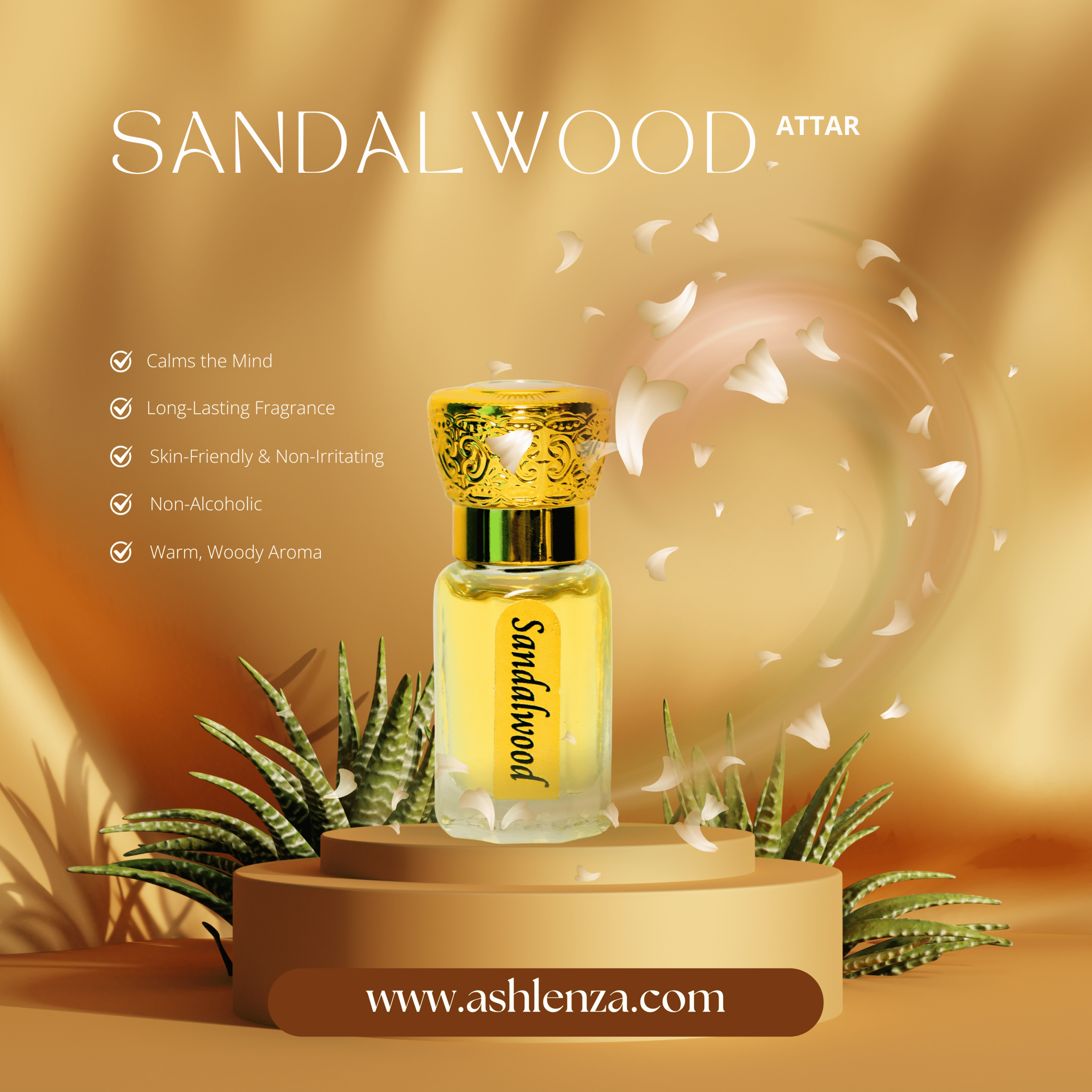 Rose Oud 6ml & Sandalwood 6ml – Combo Offer - Ashlenza