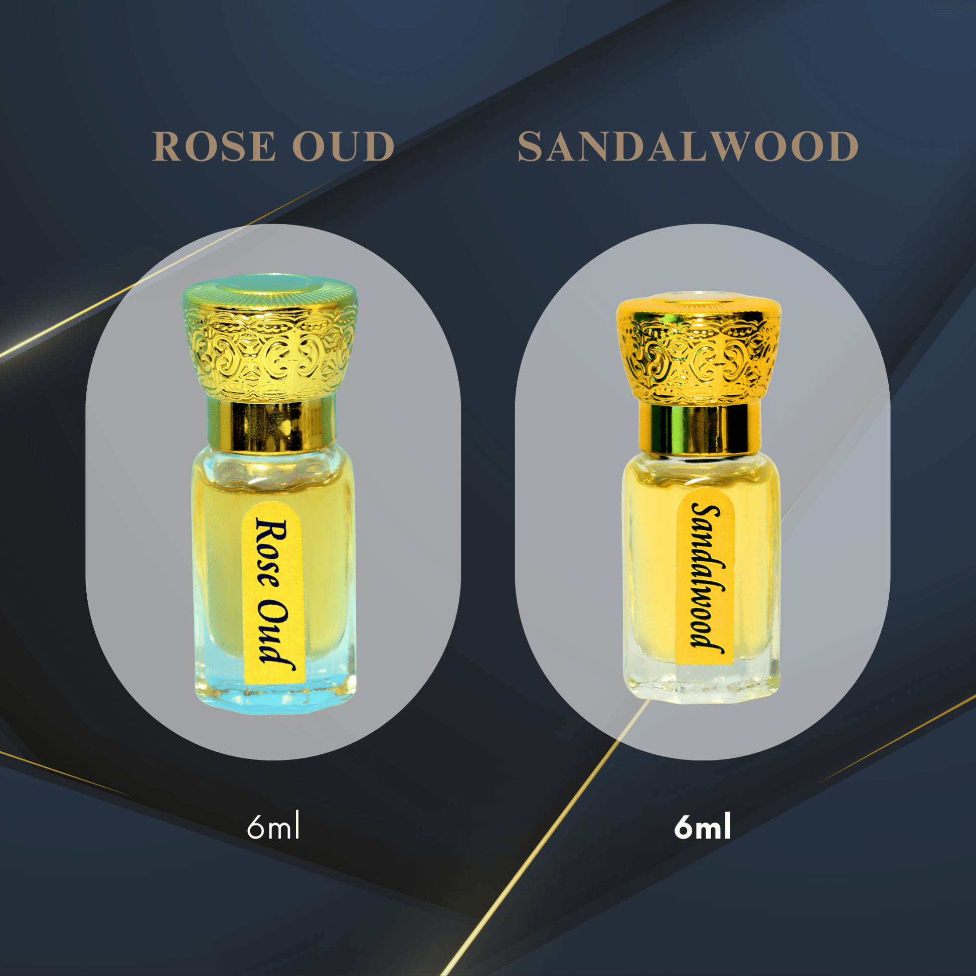 Rose Oud 6ml & Sandalwood 6ml – Combo Offer - Ashlenza