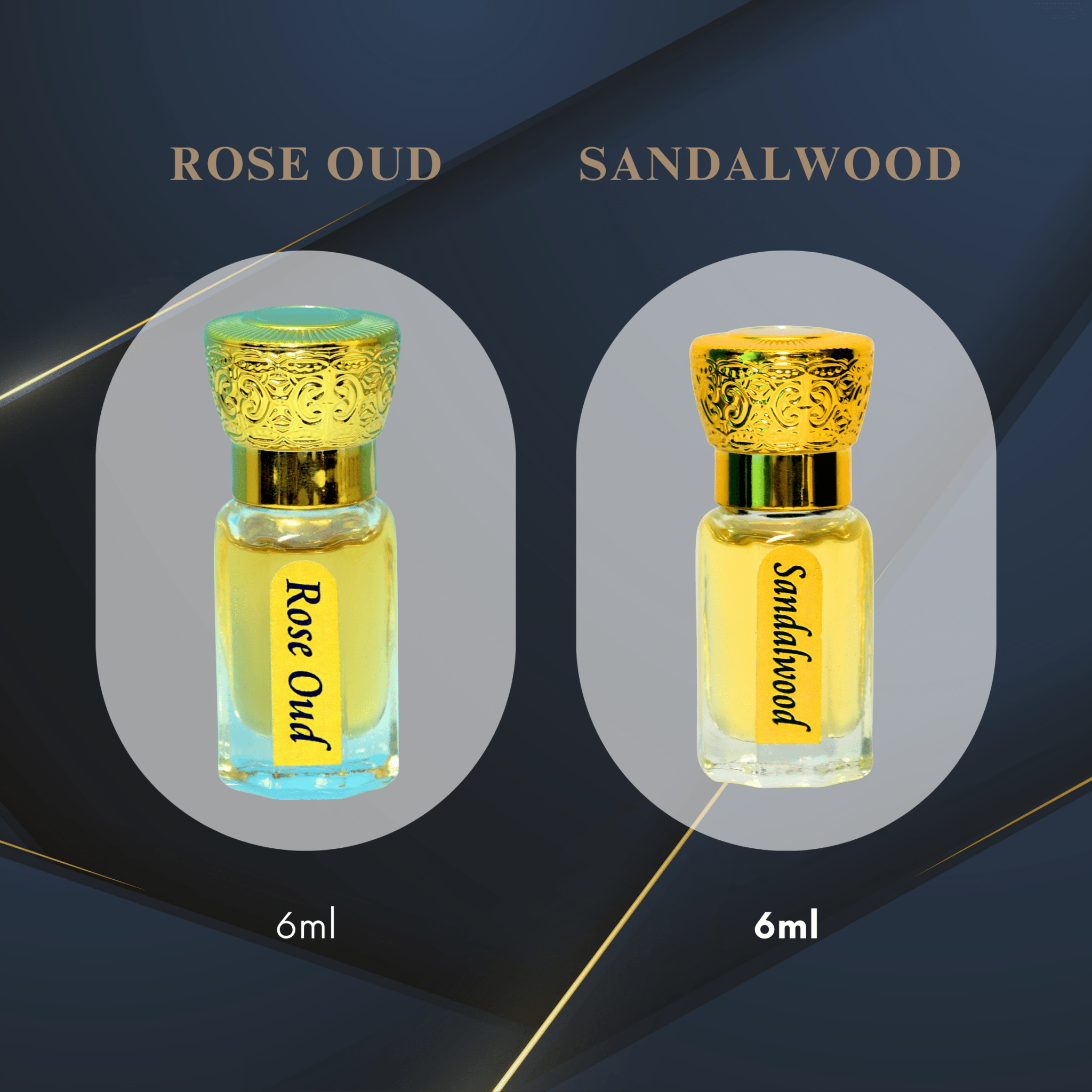 Rose Oud 6ml & Sandalwood 6ml – Combo Offer - Ashlenza