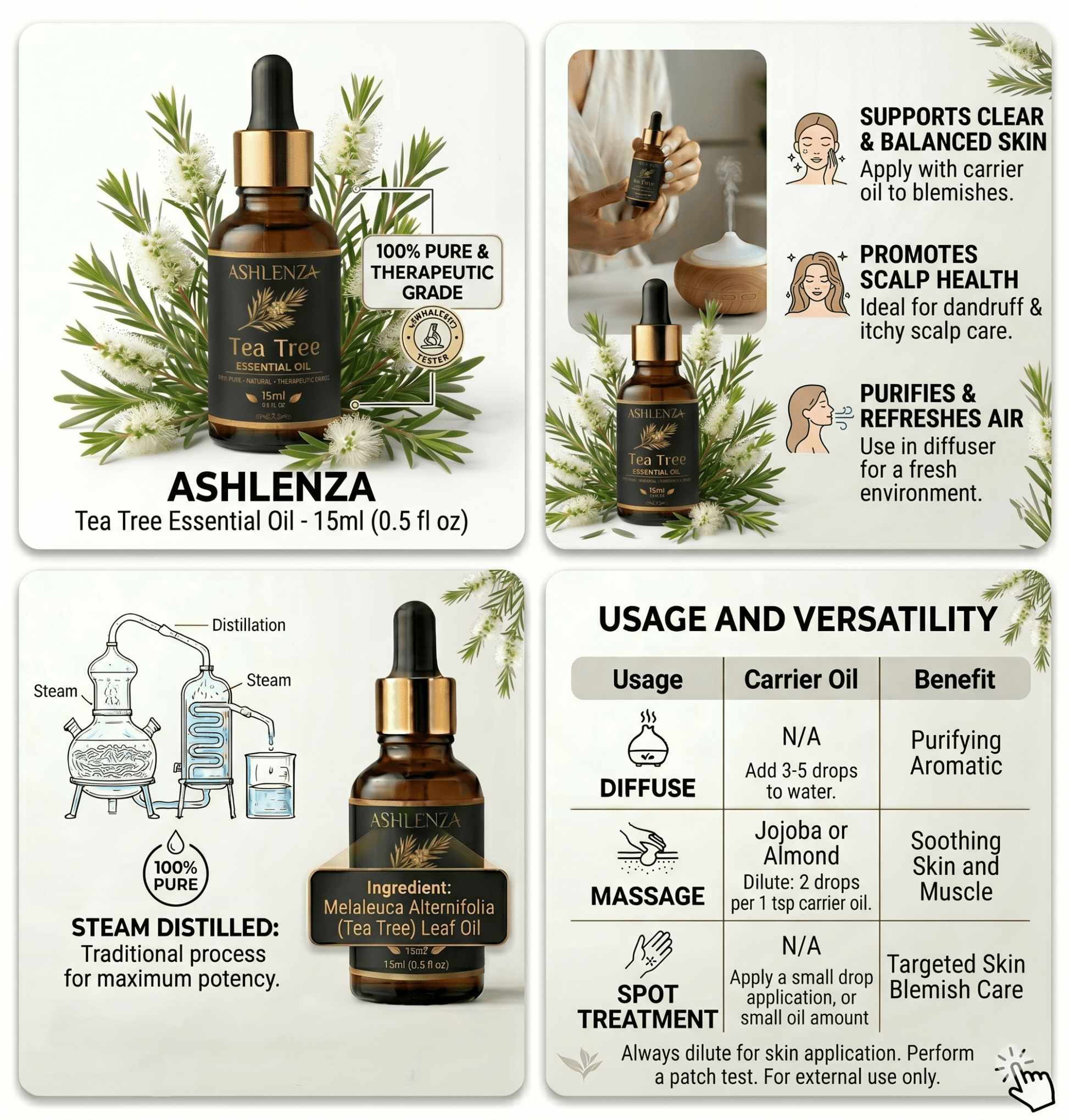 tea tree oil for dandruff